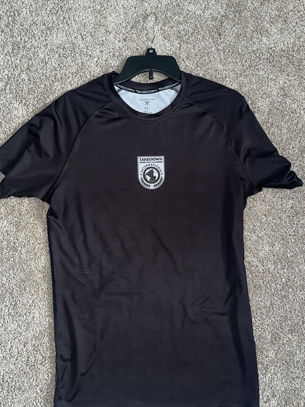 Men’s Black Takedown Jiu-Jitsu / MMA Performance Short Sleeve Rashguard